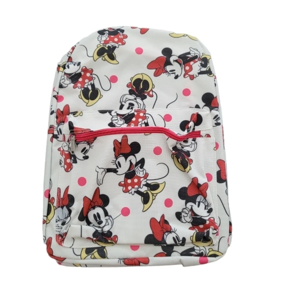 Disney Minnie Mouse All Over Print School White‎ and Pink Bag @loveyourstyle